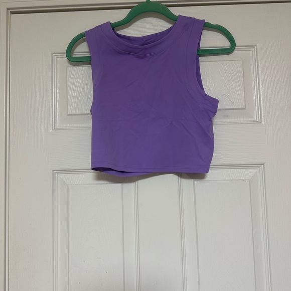 FP Movement by Free People Purple Sleeveless Crop Top and flair leggings set - Picture 5 of 11